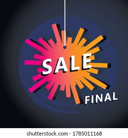 Discount banner promotion template. Banner sale poster. Vector background