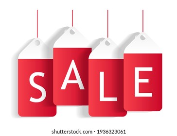 
Discount banner in red style