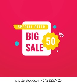 Discount banner ribbon tag design collection
