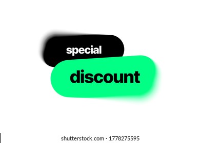 Discount banner template with blur effect. Vector illustration for special offer.