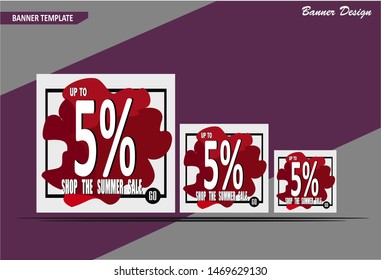 Discount banner template design, perfect for  event special deal, big deal and more sale event. Vector illutration.