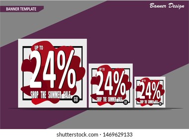 Discount banner template design, perfect for  event special deal, big deal and more sale event. Vector illutration.