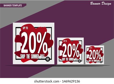 Discount banner template design, perfect for  event special deal, big deal and more sale event. Vector illutration.