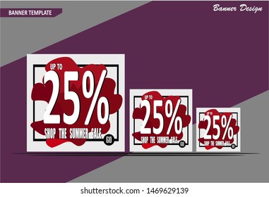 Discount banner template design, perfect for  event special deal, big deal and more sale event. Vector illutration.