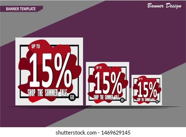 Discount banner template design, perfect for  event special deal, big deal and more sale event. Vector illutration.