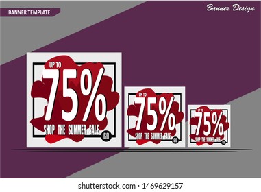 Discount banner template design, perfect for  event special deal, big deal and more sale event. Vector illutration.