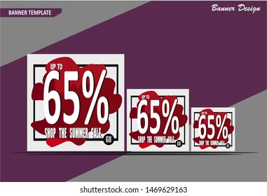 Discount banner template design, perfect for  event special deal, big deal and more sale event. Vector illutration.