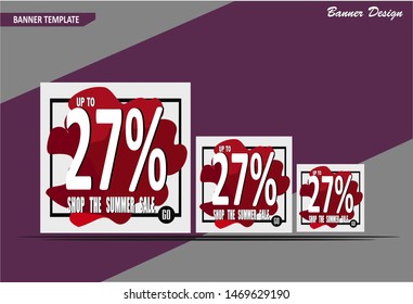 Discount banner template design, perfect for  event special deal, big deal and more sale event. Vector illutration.
