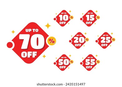 discount banners collection set design template