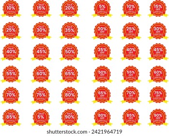 discount banners set, all offer discount coupons set vector image editable 