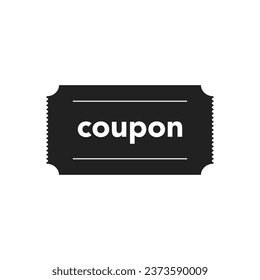 Discount black coupon template. Label frame voucher for business promotion and retail for cutting and marketing vector offers