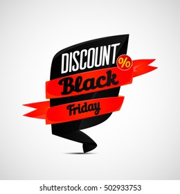 DISCOUNT Black friday  design template. Vector illustration EPS 10