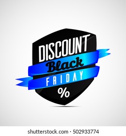 DISCOUNT Black friday design template. Vector illustration EPS 10