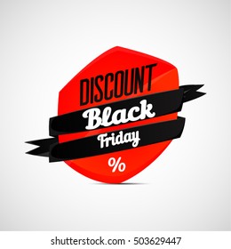 DISCOUNT Black Friday design template. Vector illustration EPS 10