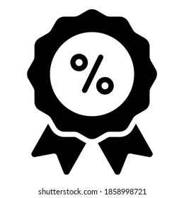 Discount. Black Friday glyph style market shopping commerce. store icon design for shop Sale.