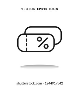Discount black friday vector icon