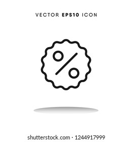 Discount black friday vector icon