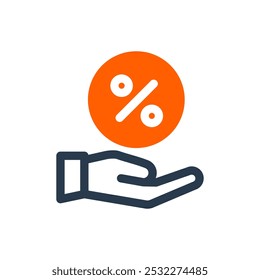 Ícone de Vetor Black Friday com Desconto