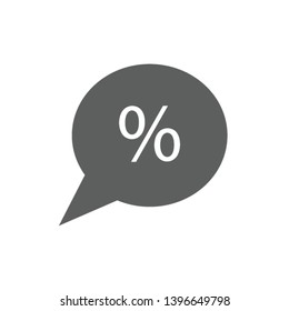 Discount In Bubble Icon Vector