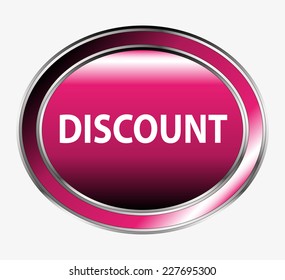 Discount button vector 