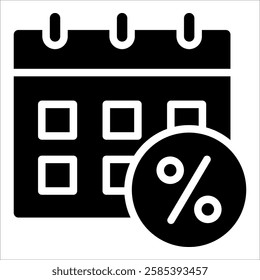 Discount Calendar Icon Element For Design