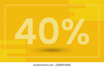 discount card 40 percent yellow color