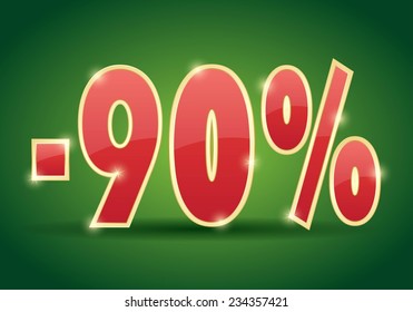 Discount card for the Christmas sale