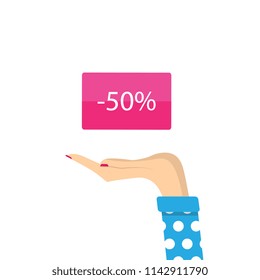 Discount card concept. Vector illustration.