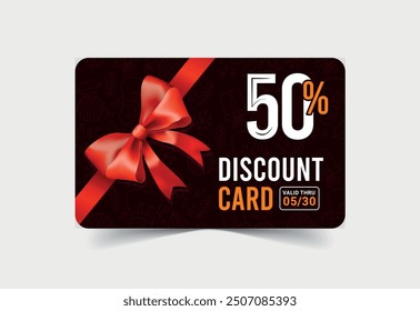 Discount card or coupon card and discount shopping card, discount voucher