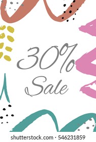 Discount card design. Can be used for social media sale website, poster, flyer, email, newsletter, ads, promotional material. Mobile banner template.