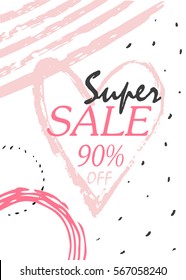 Discount card design. Can be used for social media sale website, poster, flyer, email, newsletter, ads, promotional material. Mobile banner template.
