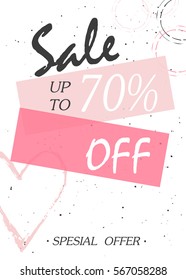 Discount card design. Can be used for social media sale website, poster, flyer, email, newsletter, ads, promotional material. Mobile banner template.