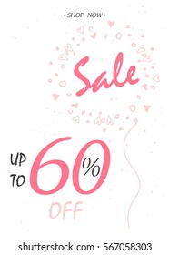 Discount card design. Can be used for social media sale website, poster, flyer, email, newsletter, ads, promotional material. Mobile banner template.