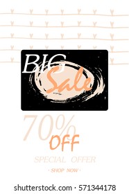 Discount card design. Can be used for social media sale website, poster, flyer, email, newsletter, ads, promotional material. Mobile banner template.