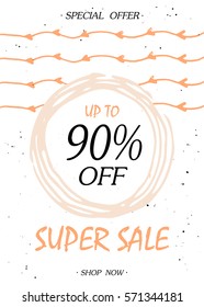 Discount card design. Can be used for social media sale website, poster, flyer, email, newsletter, ads, promotional material. Mobile banner template.