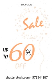 Discount card design. Can be used for social media sale website, poster, flyer, email, newsletter, ads, promotional material. Mobile banner template.