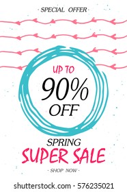 Discount card design. Can be used for social media sale website, poster, flyer, email, newsletter, ads, promotional material. Mobile banner template.