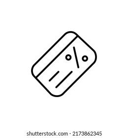 discount card editable stroke icon, Smart stroke icon