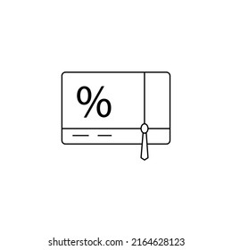 Discount card for men and tie sign
