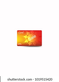 Discount card on white background