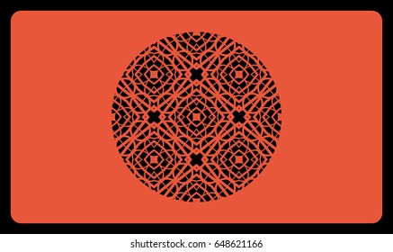 discount card template. Cut out cards with lace pattern. Modern geometric card for laser cutting. Vector illustration.