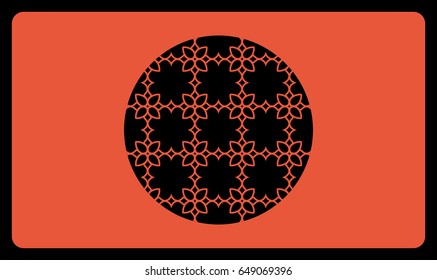 discount card template. Cut out cards with lace pattern. Modern geometric card for laser cutting. Vector illustration.