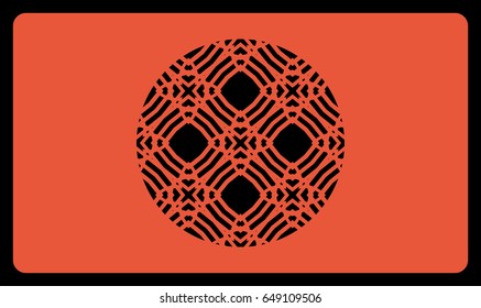 discount card template. Cut out cards with lace pattern. Modern geometric card for laser cutting. Vector illustration.