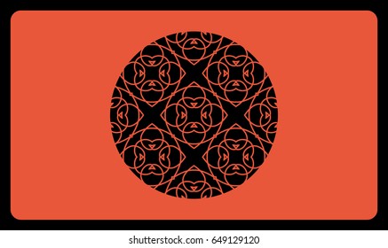 discount card template. Cut out cards with lace pattern. Modern geometric card for laser cutting. Vector illustration.