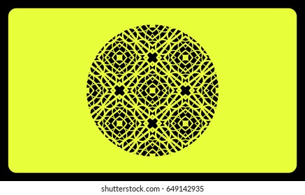discount card template. Cut out cards with lace pattern. Modern geometric card for laser cutting. Vector illustration.