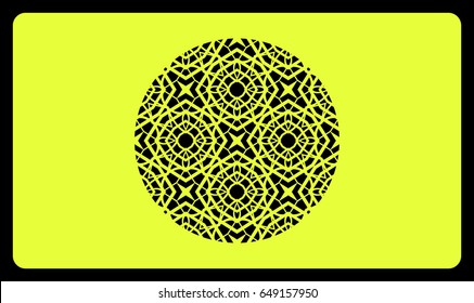 discount card template. Cut out cards with lace pattern. Modern geometric card for laser cutting. Vector illustration.