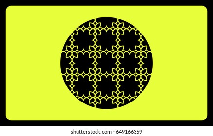 discount card template. Cut out cards with lace pattern. Modern geometric card for laser cutting. Vector illustration.