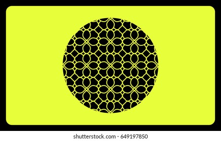 discount card template. Cut out cards with lace pattern. Modern geometric card for laser cutting. Vector illustration.