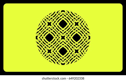 discount card template. Cut out cards with lace pattern. Modern geometric card for laser cutting. Vector illustration.