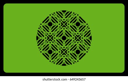 discount card template. Cut out cards with lace pattern. Modern geometric card for laser cutting. Vector illustration.